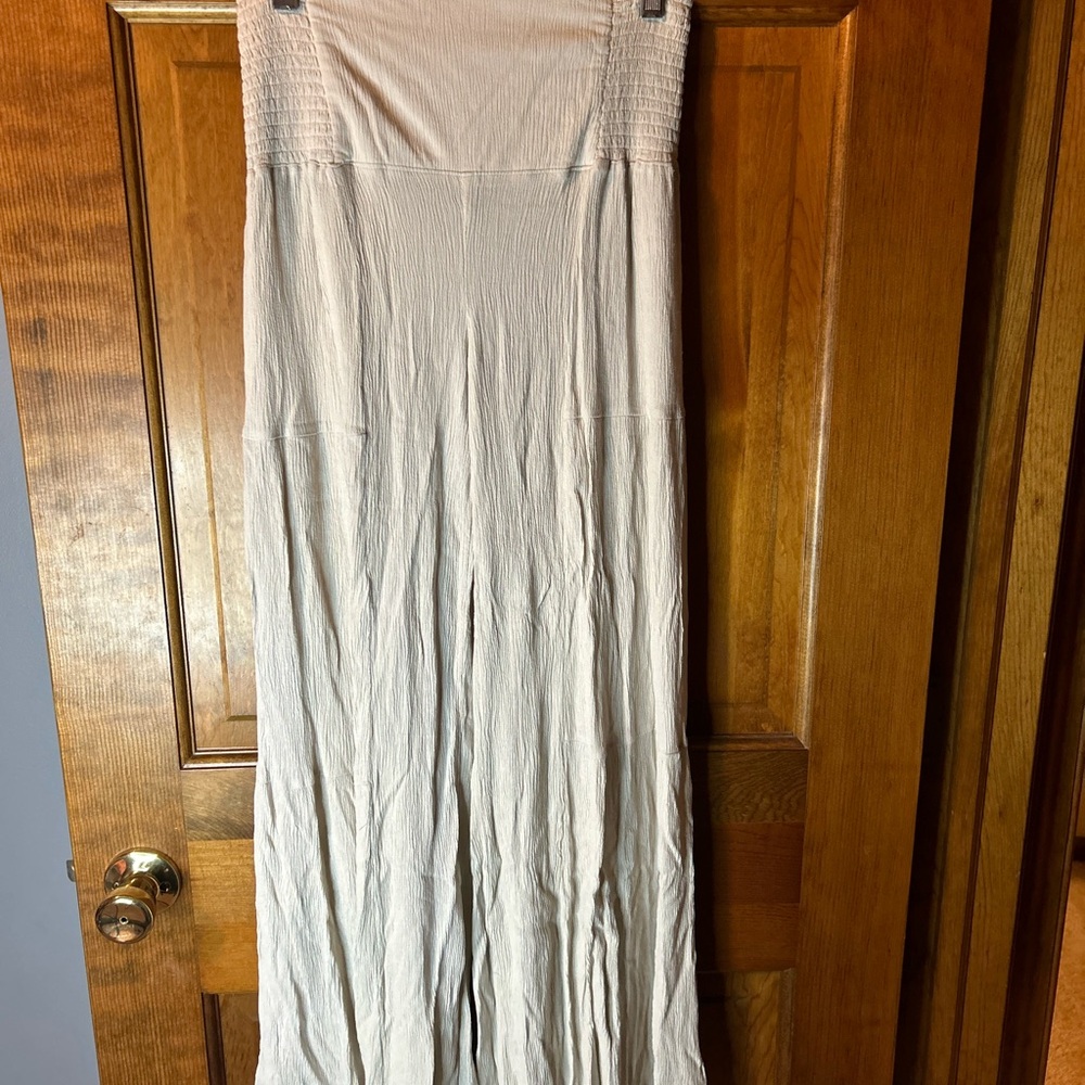 Elegant Cream Flowy Pants